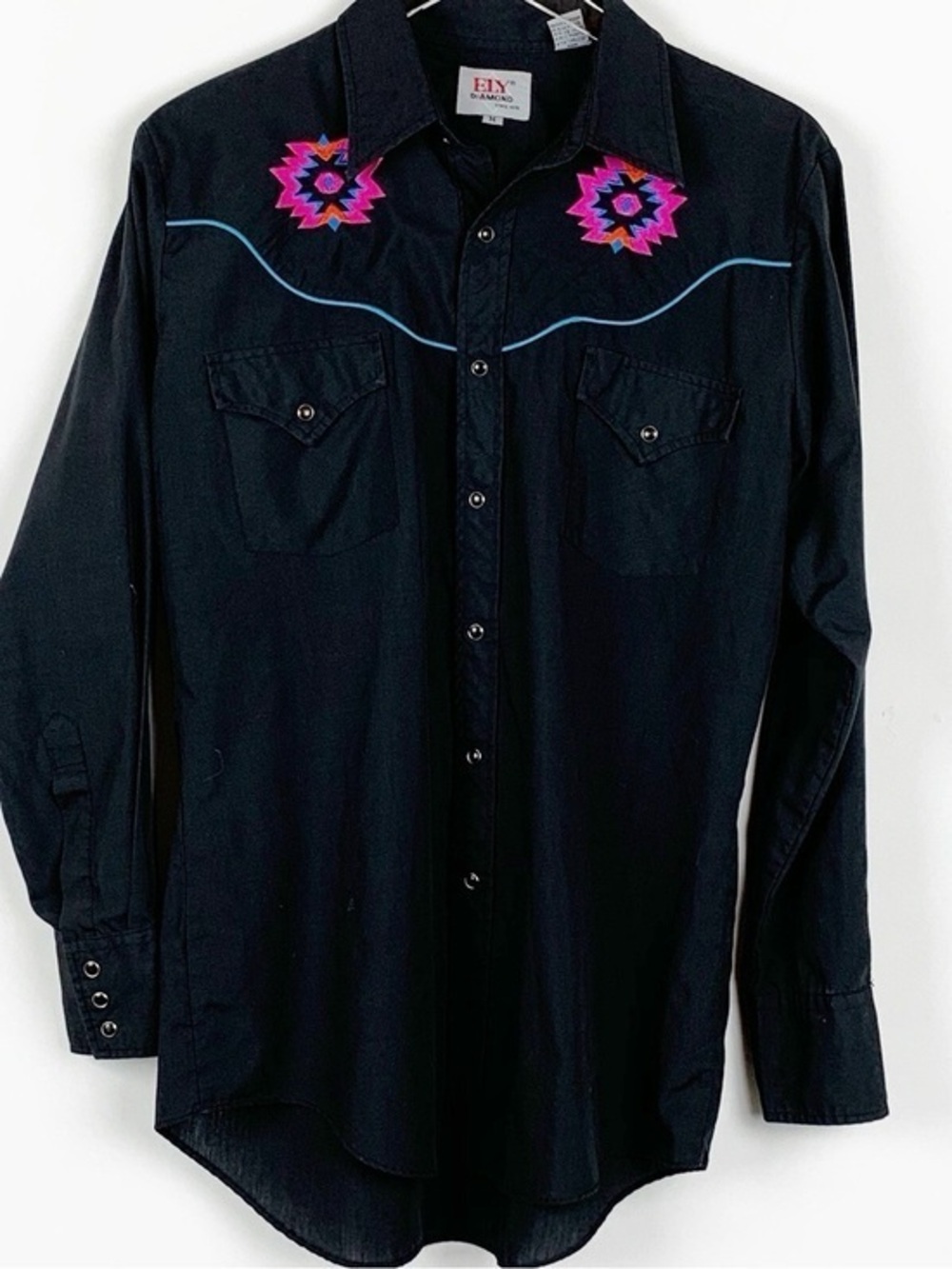 Vintage Mens Ely Diamond Western Cowboy Shirt